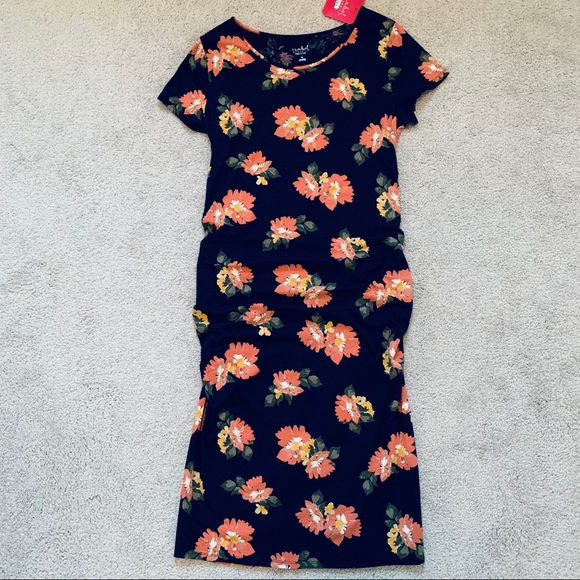 Maternity Floral T-Shirt Dress - Picture 3 of 12